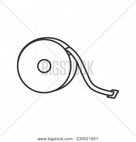 Measuring Tape Linear Icon. Thin Line Illustration. Sewing Meter. Tapeline. Contour Symbol. Vector I