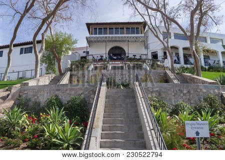 Phoenix,Az,USA -3.6.2018 Wrigley Mansion is a landmark building constructed between 1929-31 by chewing-gum magnate William Wrigley Jr. it sits atop a 100-foot knoll with views of greater Phoenix