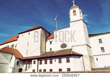 Spilberk Castle Is A Castle On The Hilltop In Brno, Southern Moravia, Czech Republic. Architectural 