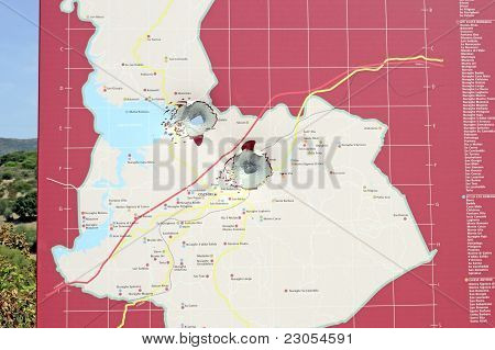 Agujeros de perdigones en mapa muestra