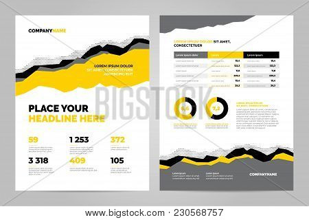 Yellow Brochure Template Design For Corporate Presentation