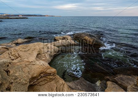 Seascape At Black Sea Coast Near Ravda Village, Bulgaria.