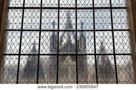 The Silhouette Of The Church Through The Turn.