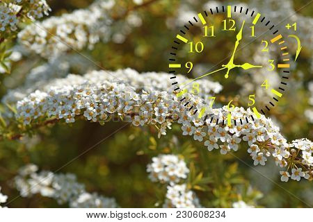 Daylight Saving Time. Dst. Wall Clock Going To Winter Time.