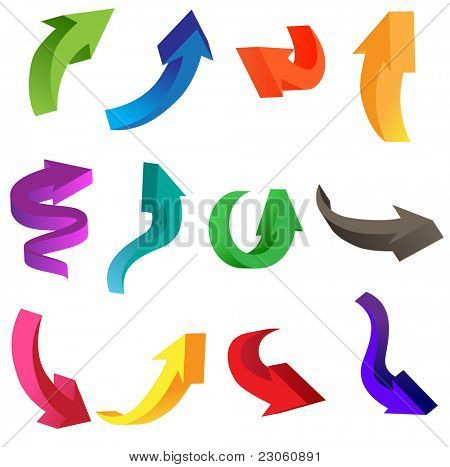 Набор из различных цветных стрелок