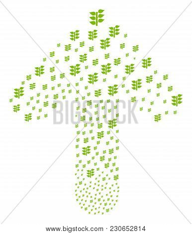 Flora Plant Illustration Created In The Set Of Up Directional Arrow. Up Directional Arrow Collage Do