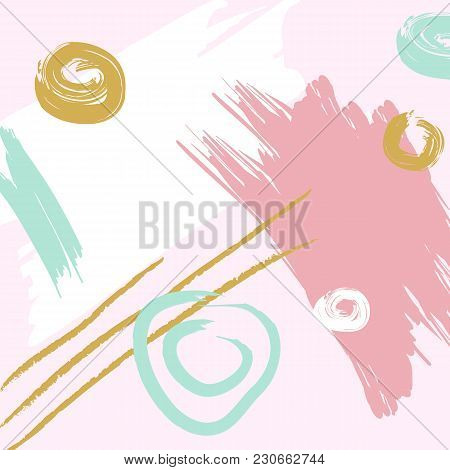 Artistic Abstract Colorful Background. Hand Drawn Texture. Trendy Design Poster, Cover, Card Design.