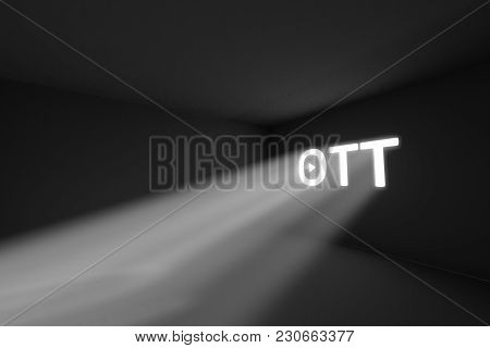 Ott Rays Volume Light Concept 3d Illustration