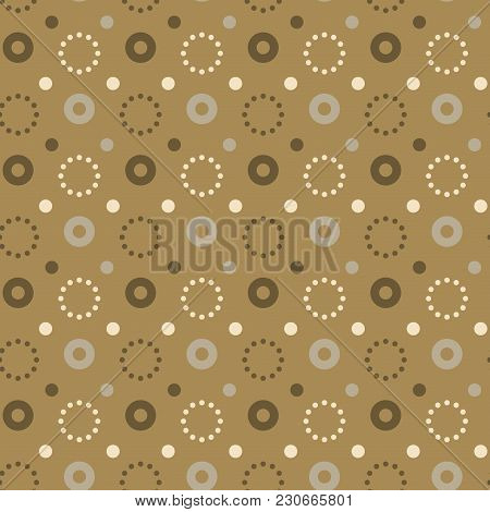 Flashy Circle Seamless Pattern. Autentic Design For Textile, Print Or Digital.