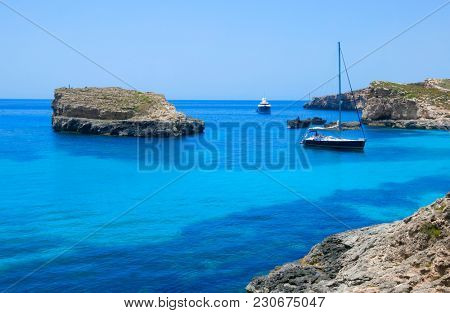 Beautiful landscape of Blue Logoon of Malta