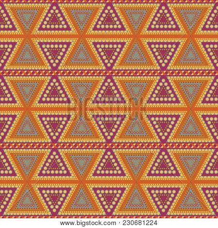 National Tribal Seamless Patterns Colombia And Peru - Vector Illustration Of Indian Ornaments