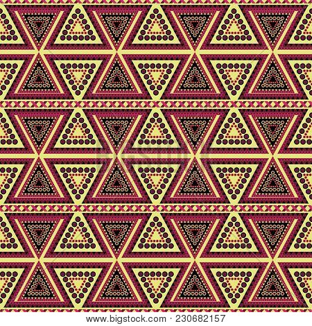 National Tribal Seamless Patterns Colombia And Peru - Vector Illustration Of Indian Ornaments