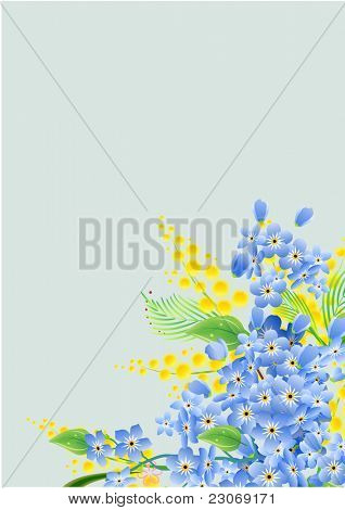 Tle kwiatów z forget-me-nots. Wersja rastrowych. Wektor wersja jest w mojej galerii.