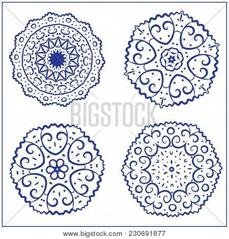Vector Set Of Sacred Geometry Symbols. Elements For Abstract, Mystical, Religious Projects.