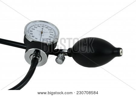 A Sphygmomanometer And Bulb For Taking Blood Pressure