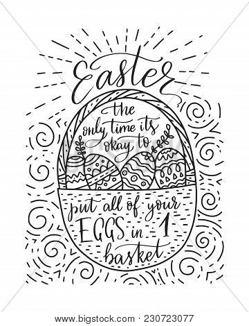 Easter Vector Lettering Card.