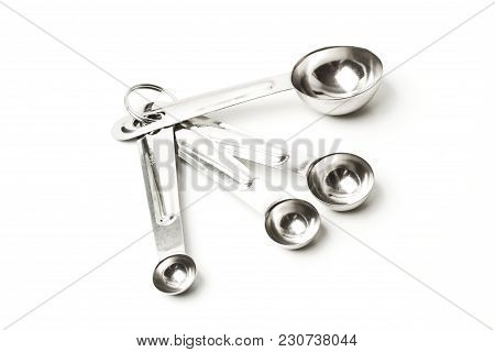 Stainles Steel Spoons To Measure Cooking Ingredients