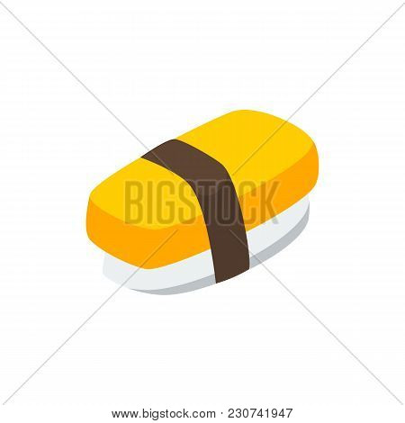 Tamago Nigiri Icon Flat Symbol. Isolated Vector Illustration Of  Icon Sign Concept For Your Web Site