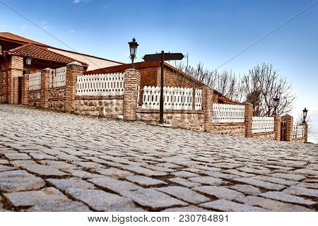 Picturesque Street In Sighnaghi Signagi , Kakheti , Georgia. Sighnaghi Is Known As A Love City In Ge