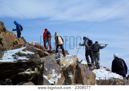 Gruppo di alte montagne Treking