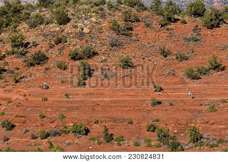 Red Rock Mountains In The Mountain Bike  And Hiking Area Of Sedona, Arizona, Usa