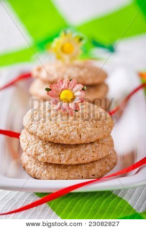 Perník cookie na bílé plotně