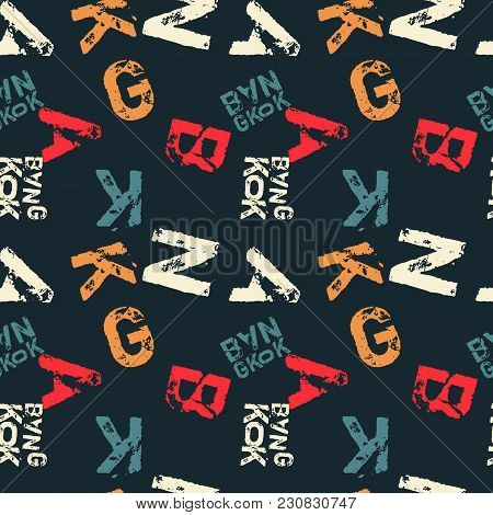 Bangkok Creative Pattern. Digital Design For Print, Fabric, Fashion Or Presentation.
