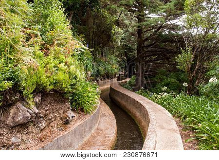Levada Do Norte Near Boca Da Encumeada On Madeira Island. Portugal