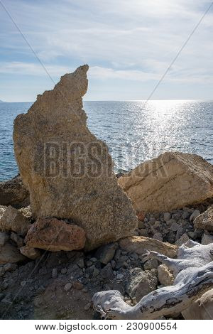 Ses Boques Beach On The Island Of Ibiza