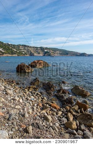 Ses Boques Beach On The Island Of Ibiza