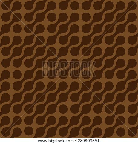 Abstract Background Of Connected Dots In Diagonal Arrangement. Brown Chocolatte Theme Wallpaper. Sea