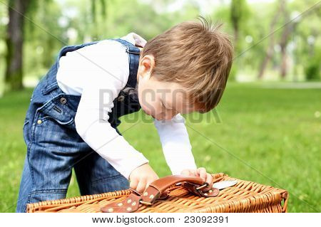 Bir çocuk Parkı'nda portresi