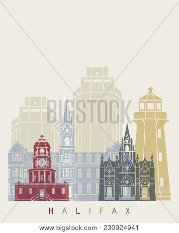 Halifax V2 Skyline Poster