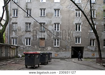 Warsaw, Poland - May 8 2017 Old Buildings In New Praga Which Is Very Popular Area Now