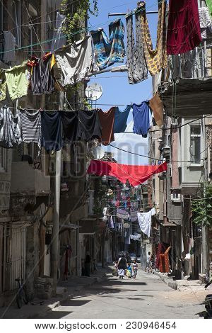 Istanbul Turkey 05 July 2017 Old House In Municipality Of Belediye In Istanbul.