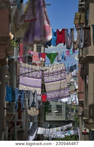 Istanbul Turkey 05 July 2017 Old House In Municipality Of Belediye In Istanbul.