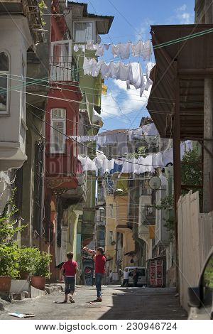 Istanbul Turkey 05 July 2017 Old House In Municipality Of Belediye In Istanbul.