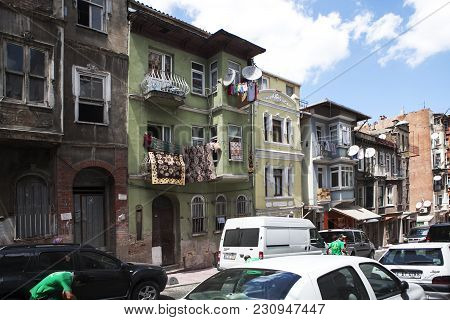 Istanbul Turkey 05 July 2017 Old House In Municipality Of Belediye In Istanbul.