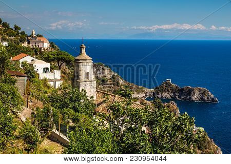 Churches On Amalfi Coast - Salerno Province, Campania Region, Italy, Europe