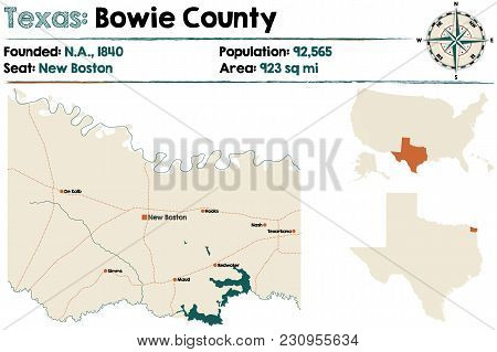 Detailed Map Of Bosque County In Texas, Usa