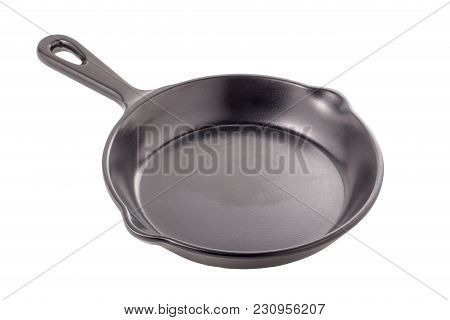 Black Iron Pan Isolated On A White Background