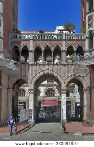 Istanbul Turkey 05 July 2017 The Courtyard Of The Church Of Saint-antoine St Antony Of Padua