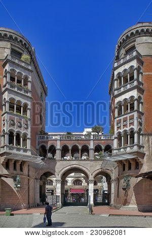Istanbul Turkey 05 July 2017 The Courtyard Of The Church Of Saint-antoine St Antony Of Padua