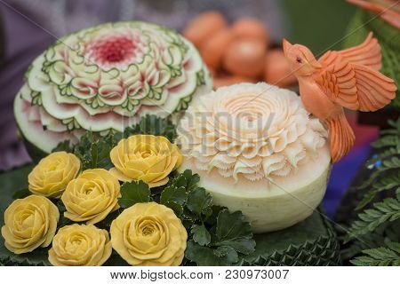 Thailand Bangkok Thai Food Carving