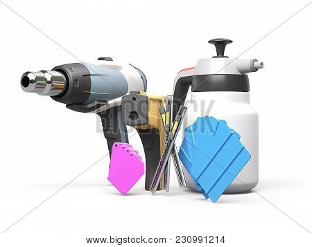 Car Wrapping Tools. High Qualiti Photo Realistic 3d Render