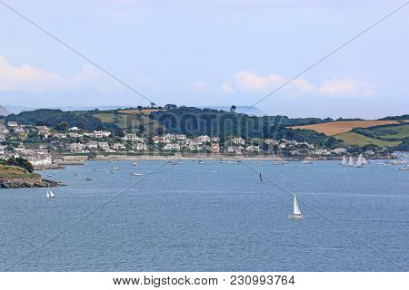 Boats Sailing On The River Fal Estuary, Cornwall