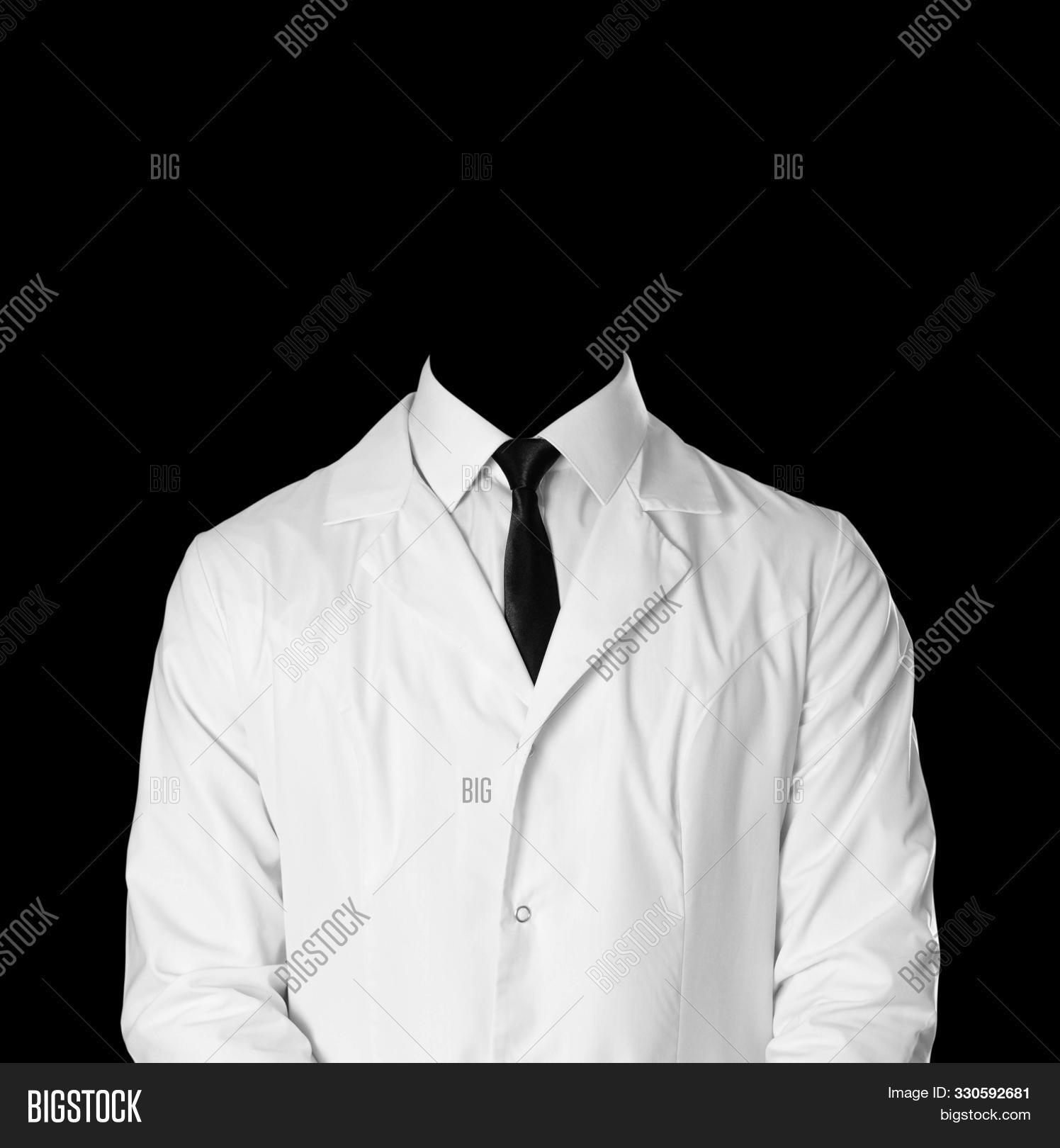 white coat man