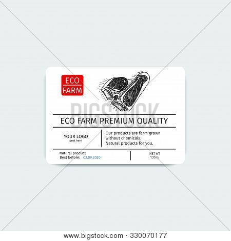 Packaging For Seafood. Label For Boxing Natural Products. Sabrefish.