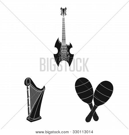 Vector Design Of Music And Tune Sign. Set Of Music And Tool Vector Icon For Stock.