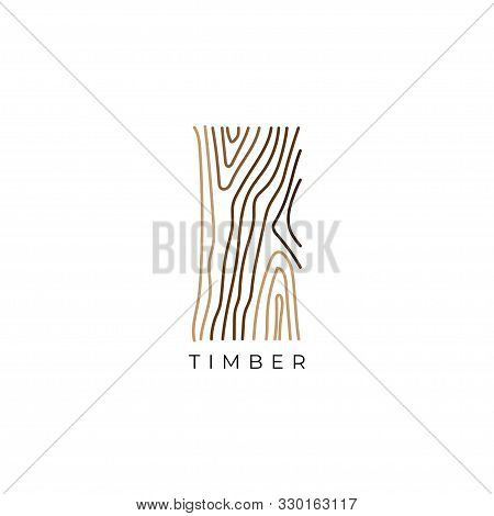 Wood Grain Logo Design Concept.creative Timber Texture